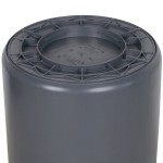 Continental 4444GY Huskee 44 Gallon Gray Round Trash Can Continental 4444GY Huskee 44 Gallon Gray Round Trash Can