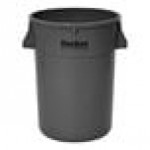 Continental 4444GY Huskee 44 Gallon Gray Round Trash Can Continental 4444GY Huskee 44 Gallon Gray Round Trash Can