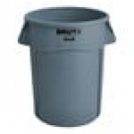 Continental 4444GY Huskee 44 Gallon Gray Round Trash Can Continental 4444GY Huskee 44 Gallon Gray Round Trash Can