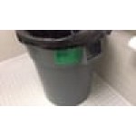 Continental 4444GY Huskee 44 Gallon Gray Round Trash Can Continental 4444GY Huskee 44 Gallon Gray Round Trash Can