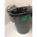 Continental 4444GY Huskee 44 Gallon Gray Round Trash Can Continental 4444GY Huskee 44 Gallon Gray Round Trash Can
