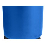 Lavex 32 Gallon Blue Round Commercial Trash Can with Lid and Dolly