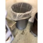 Lavex 32 Gallon Blue Round Commercial Trash Can with Lid and Dolly