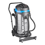 Lavex 26 Gallon Stainless Steel Commercial Wet / Dry Vacuum with Squeegee Tool and Enhanced Toolkit - 100-120V, 1400W