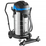 Lavex 26 Gallon Stainless Steel Commercial Wet / Dry Vacuum with Squeegee Tool and Enhanced Toolkit - 100-120V, 1400W