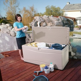 Lifetime 60040 Desert Sand 130 Gallon Outdoor Storage Box Lifetime 60040 Desert Sand 130 Gallon Outdoor Storage Box
