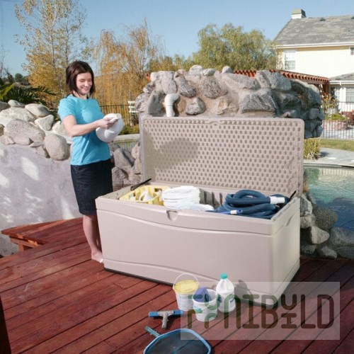 Lifetime 60040 Desert Sand 130 Gallon Outdoor Storage Box
