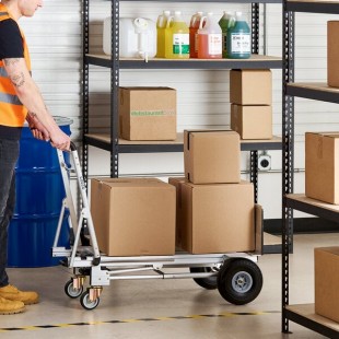 Cosco 1,000 lb. 3-in-1 Assist Series Aluminum Hand Truck/Cart with Heavy-Duty Flat Free Wheels 12312ABL1E
