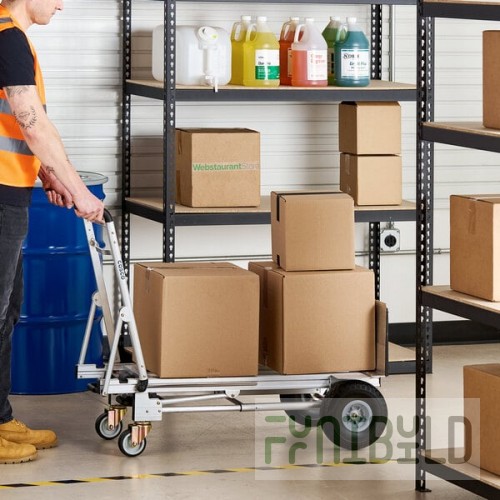 Cosco 1,000 lb. 3-in-1 Assist Series Aluminum Hand Truck/Cart with Heavy-Duty Flat Free Wheels 12312ABL1E