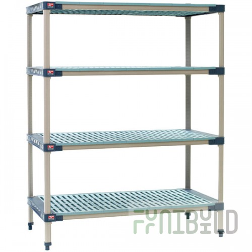Metro X566G4 MetroMax 4 Grid 4-Shelf Stationary Shelving Unit - 24