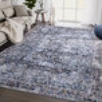 Abani Lola Collection 4' x 6' Blue / Brown Vintage Ancient Area Rug Abani Lola Collection 4' x 6' Blue / Brown Vintage Ancient Area Rug