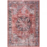 Abani Lola Collection 4' x 6' Blue / Brown Vintage Ancient Area Rug Abani Lola Collection 4' x 6' Blue / Brown Vintage Ancient Area Rug