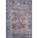 Abani Lola Collection 4' x 6' Blue / Brown Vintage Ancient Area Rug Abani Lola Collection 4' x 6' Blue / Brown Vintage Ancient Area Rug