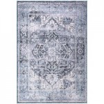Abani Lola Collection 4' x 6' Blue / Brown Vintage Ancient Area Rug Abani Lola Collection 4' x 6' Blue / Brown Vintage Ancient Area Rug