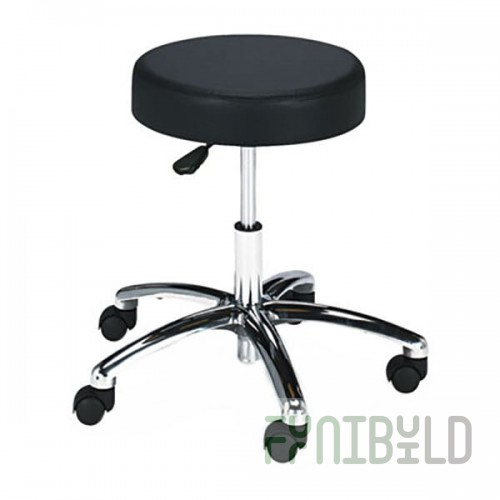 Safco 3431BL Black Vinyl Pneumatic Lift Lab Stool