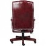 Boss B905-BY Oxblood Caressoft Classic Chair with Mahogany Finish