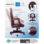 Boss B905-BY Oxblood Caressoft Classic Chair with Mahogany Finish