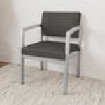 Lesro Lenox Steel Patriot Plus Charcoal Vinyl Guest Arm Chair Lesro Lenox Steel Patriot Plus Charcoal Vinyl Guest Arm Chair