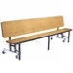 National Public Seating CBG96-PWTMPC 8' Mobile Convertible Bench Unit with T-Molding Edge