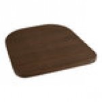 Lancaster Table & Seating Alloy Silver Indoor Arm Chair with Walnut Wood Seat