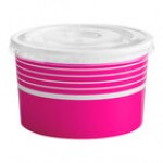 Choice 16 oz. Blue Paper Frozen Yogurt / Food Cup with Flat Lid - 50/Case Choice 16 oz. Blue Paper Frozen Yogurt / Food Cup with Flat Lid - 50/Case