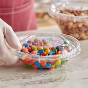 Inline Plastics Safe-T-Fresh 8 oz. Tamper-Resistant, Tamper-Evident Bowl with Hinged Dome Lid - 240/Case Inline Plastics Safe-T-Fresh 8 oz. Tamper-Resistant, Tamper-Evident Bowl with Hinged Dome Lid - 240/Case
