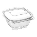 Inline Plastics Safe-T-Chef 24 oz. Tamper-Resistant, Tamper-Evident Vented Square Hinged Container with Dome Lid - 240/Case Inline Plastics Safe-T-Chef 24 oz. Tamper-Resistant, Tamper-Evident Vented Square Hinged Container with Dome Lid - 240/Case