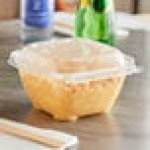 Inline Plastics Safe-T-Chef 24 oz. Tamper-Resistant, Tamper-Evident Vented Square Hinged Container with Dome Lid - 240/Case Inline Plastics Safe-T-Chef 24 oz. Tamper-Resistant, Tamper-Evident Vented Square Hinged Container with Dome Lid - 240/Case
