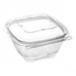 Inline Plastics Safe-T-Chef 24 oz. Tamper-Resistant, Tamper-Evident Vented Square Hinged Container with Dome Lid - 240/Case Inline Plastics Safe-T-Chef 24 oz. Tamper-Resistant, Tamper-Evident Vented Square Hinged Container with Dome Lid - 240/Case