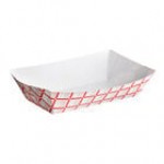 Carnival King #500 5 lb. Cornerstone Paper Food Tray - 500/Case Carnival King #500 5 lb. Cornerstone Paper Food Tray - 500/Case