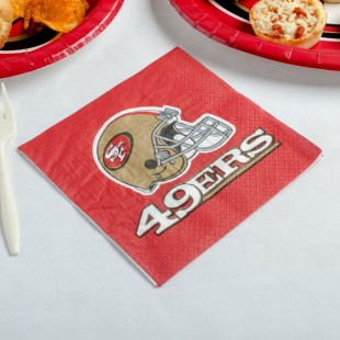 Creative Converting San Francisco 49ers 2-Ply Luncheon Napkin - 192/Case Creative Converting San Francisco 49ers 2-Ply Luncheon Napkin - 192/Case
