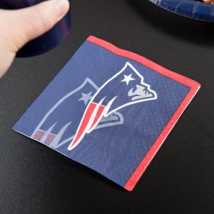 Creative Converting 650519 New England Patriots 2-Ply Beverage Napkin - 192/Case Creative Converting 650519 New England Patriots 2-Ply Beverage Napkin - 192/Case
