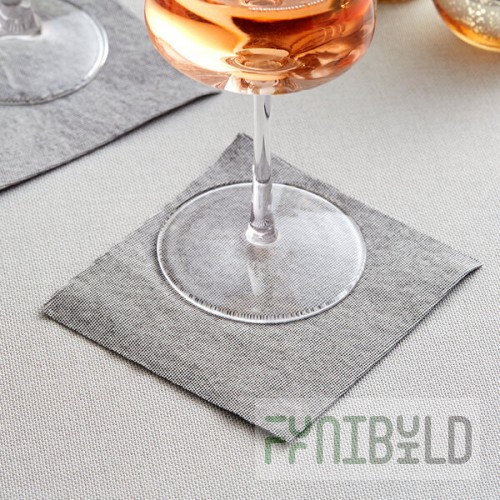 Hoffmaster Natural Onyx Linen-Like 1/4 Fold Beverage Napkin - 9.5