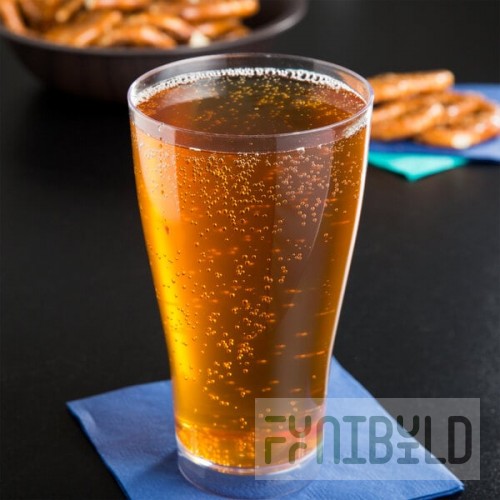 Fineline Quenchers 4514-CL 14 oz. Clear Plastic Beer / Pilsner Glass - 60/Case