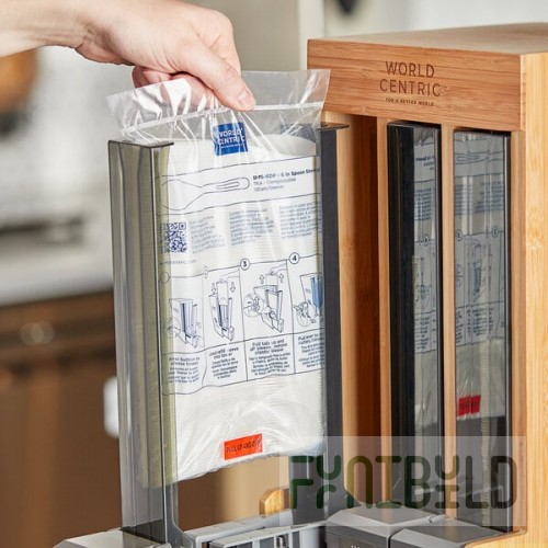 World Centric PLA Spoon Refill Sleeve for World Centric Touchless Cutlery Dispenser - 1,000/Case