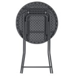 ZOWN 60436SGY1E Gray Commercial Resin Cocktail Folding Table