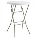ZOWN 60436SGY1E Gray Commercial Resin Cocktail Folding Table