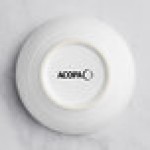 Acopa Capri 19 oz. Coconut White Stoneware Bistro Bowl - Sample