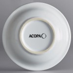 Acopa Capri 4.5 oz. Coconut White Stoneware Fruit Bowl / Monkey Dish - 48/Case
