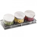 Cal-Mil 3492-4-15 Mixology Luxe Chilled Organizers with Solid Lid Set Cal-Mil 3492-4-15 Mixology Luxe Chilled Organizers with Solid Lid Set