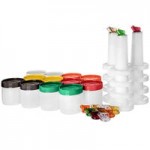 Carlisle PS204AST00 Store 'N Pour PourPlus 12-Piece Assorted Spout / Neck Set Carlisle PS204AST00 Store 'N Pour PourPlus 12-Piece Assorted Spout / Neck Set