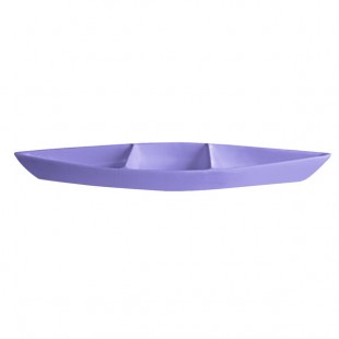 G.E.T. Enterprises BT319-MOD-LV Bugambilia 6.9 Qt. Smooth MOD Finish Lavender Resin-Coated Aluminum Deep Boat with Dividers