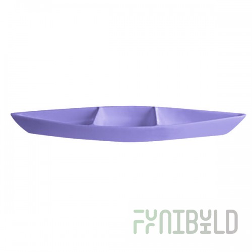 G.E.T. Enterprises BT319-MOD-LV Bugambilia 6.9 Qt. Smooth MOD Finish Lavender Resin-Coated Aluminum Deep Boat with Dividers
