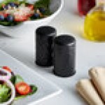 American Metalcraft BHSP2 2 oz. Black Hammered Finish Salt and Pepper Shaker Set American Metalcraft BHSP2 2 oz. Black Hammered Finish Salt and Pepper Shaker Set