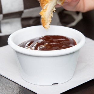 GET ER-025-W 2.5 oz. White Smooth Plastic Ramekin - 12/Pack