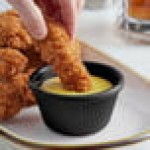 Acopa 4 oz. Black Fluted Melamine Ramekin - 12/Case Acopa 4 oz. Black Fluted Melamine Ramekin - 12/Case