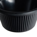 Acopa 4 oz. Black Fluted Melamine Ramekin - 12/Case Acopa 4 oz. Black Fluted Melamine Ramekin - 12/Case