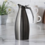 Service Ideas Altus 33.8 oz. Dark Tungsten Stainless Steel Insulated Coffee Carafe / Server ALTU10BSDT
