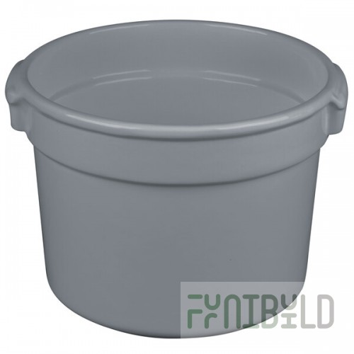 TableCraft CW1310GY 11 Qt. Gray Cast Aluminum Bain Marie Soup Bowl