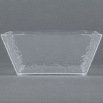American Metalcraft CRGSQ94 125 oz. Square Clear Rain-Splashed Styrene Bowl American Metalcraft CRGSQ94 125 oz. Square Clear Rain-Splashed Styrene Bowl